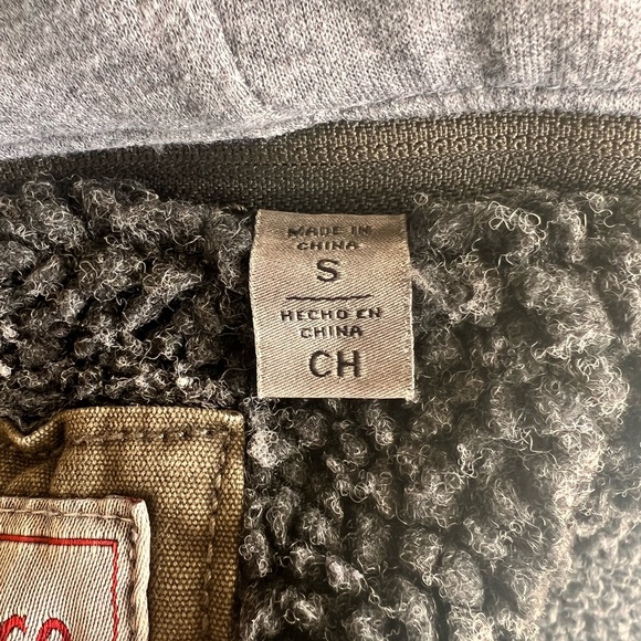 Men's Levi's Sherpa Lined Hooded Trucker Jacket, Olive, Small (D17) - Picture 5 of 8